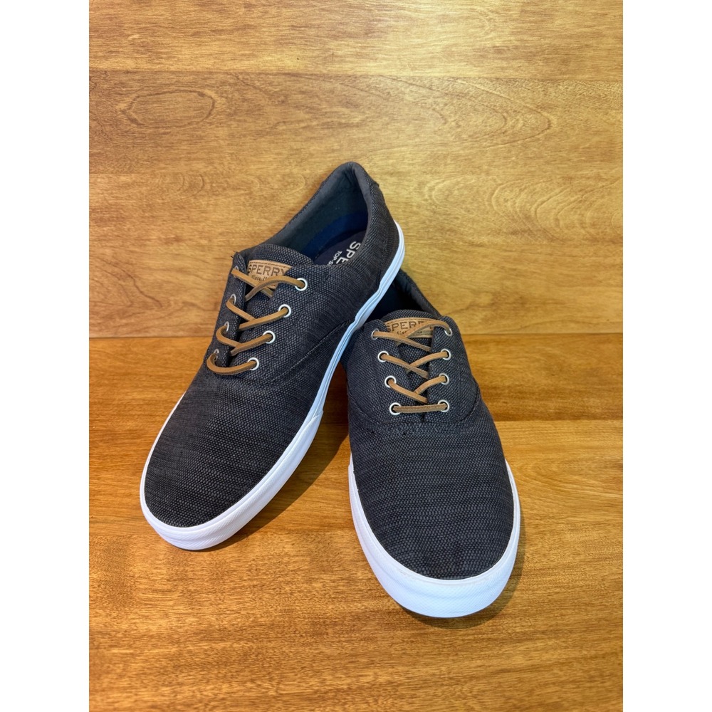 Sperry Top-Sider Striper II CVO Burlap Sneakers Gray Men's 11 boating preppy